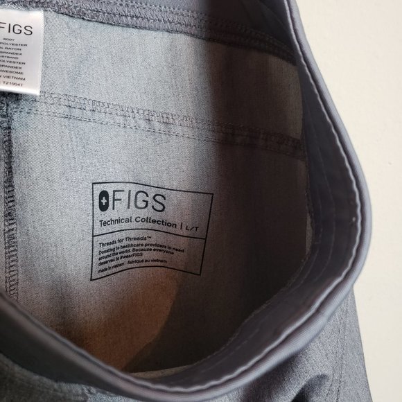 Figs Kade Graphite Cargo Scrub Pants Large Tall - Picture 11 of 11